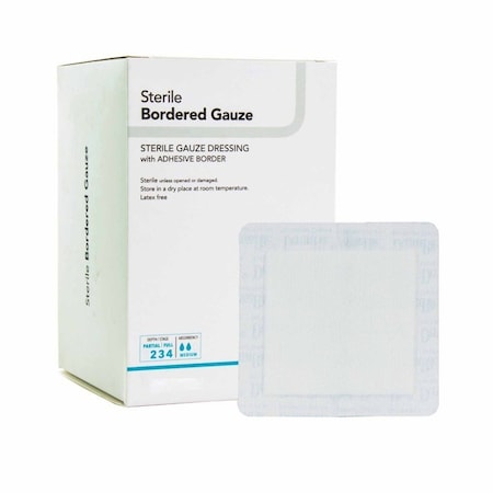 Dermarite Bordered Gauze Adhesive Dressing 2 X 2 Inch Square Sterile, 50PK 00261E